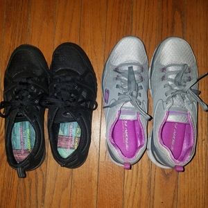 Womens size 7.5 sketchers memory foam sneakers